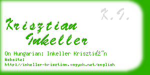 krisztian inkeller business card